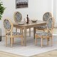preview thumbnail 5 of 132, Phinnaeus French Country Dining Chairs (Set of 4) by Christopher Knight Home Black and White Pattern + Natural