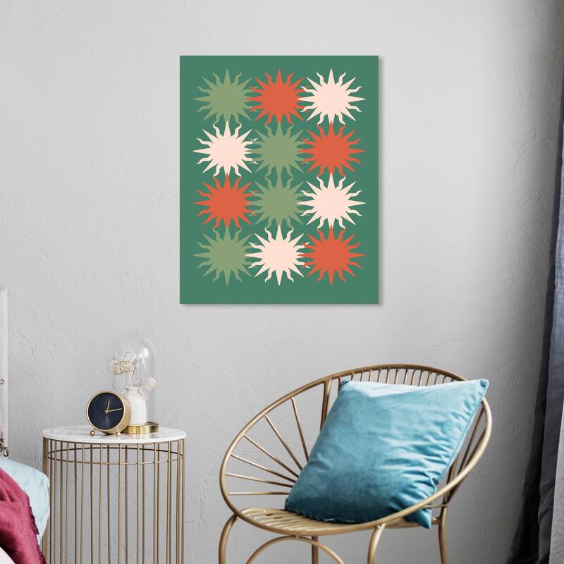 Wynwood Studio Canvas Holiday and Seasonal Stars Christmas Labels Green Modern & Contemporary Wall Art Canvas Print - 20 x 24