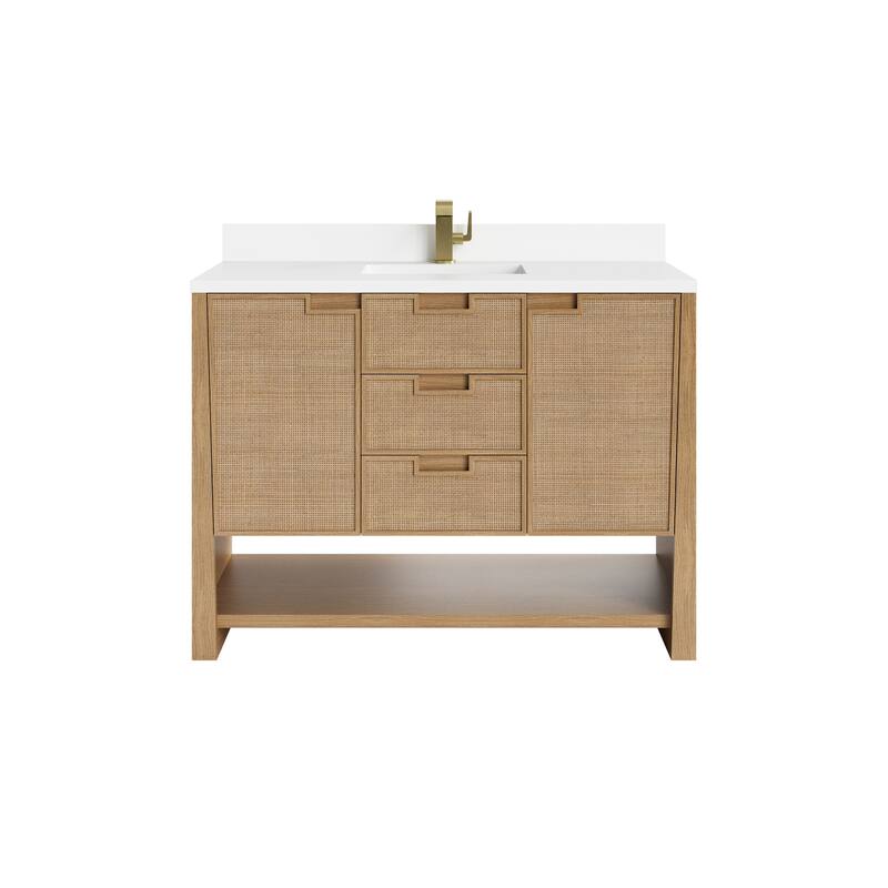Solene 48" Single Vanity, Seaside Oak - 48