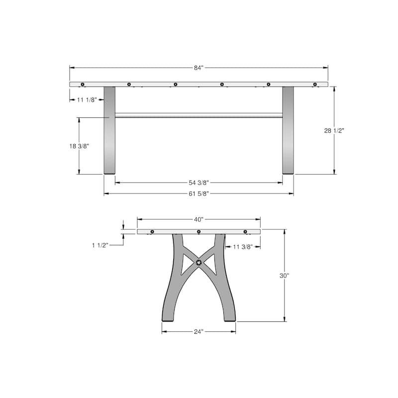 Amisco Sierra 40" x 84 " Wood Dining Table