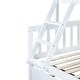 preview thumbnail 21 of 20, Twin Over Full Rubber Wood Bunk Bed with Trundle,Convertible Ladder and Guardrail