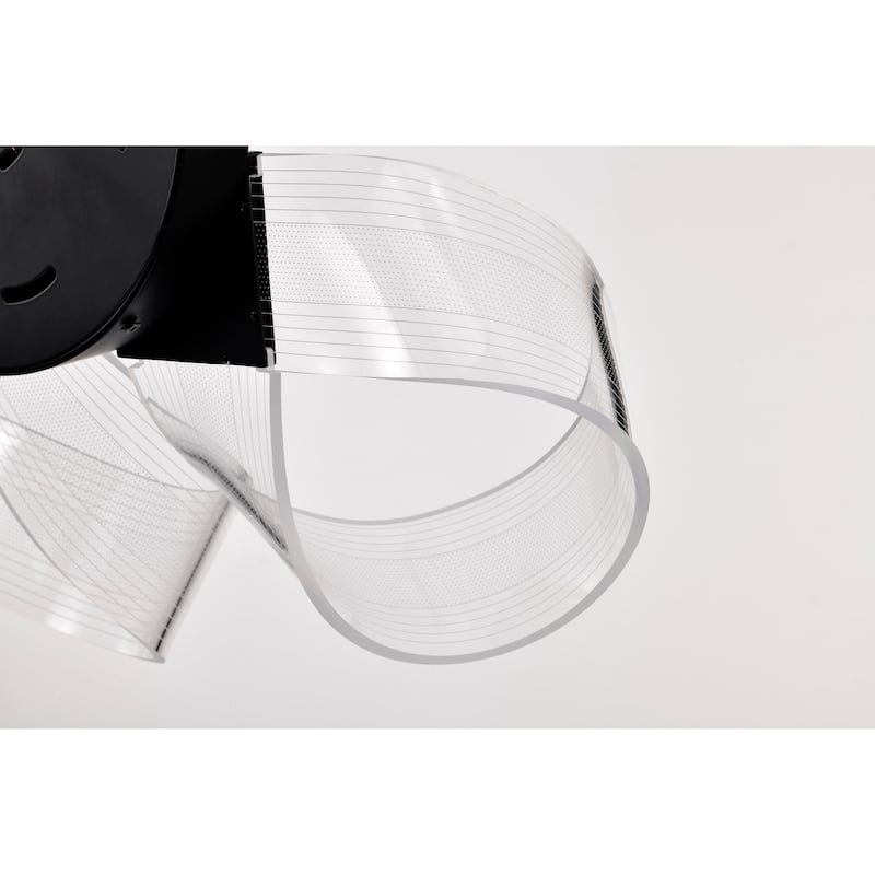 Barnett - 21 Inch LED Flush Mount - Matte Black - Silk Screened Acrylic Lens
