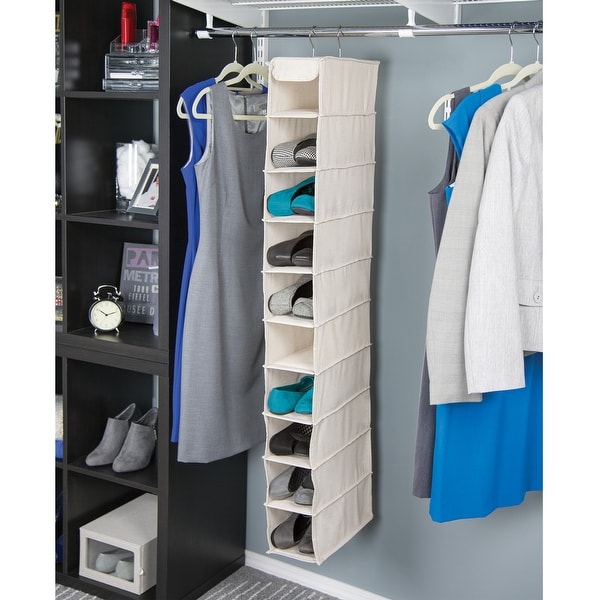 hanging closet shoe organizer