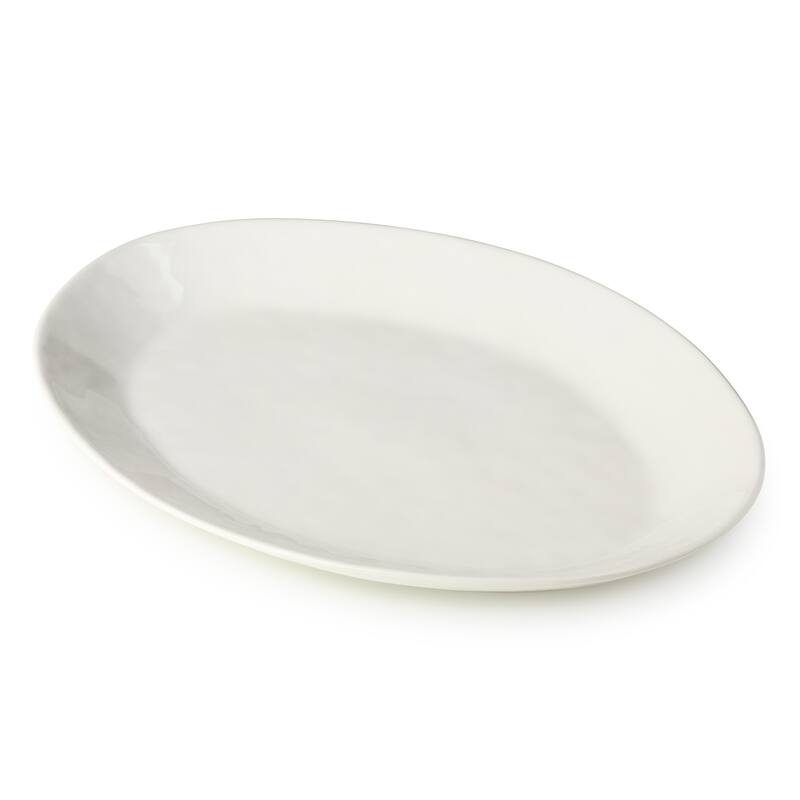 Certified International Linen Cream Oval Platter 16in x 12in - 16"W x 12"D x 1.5"H