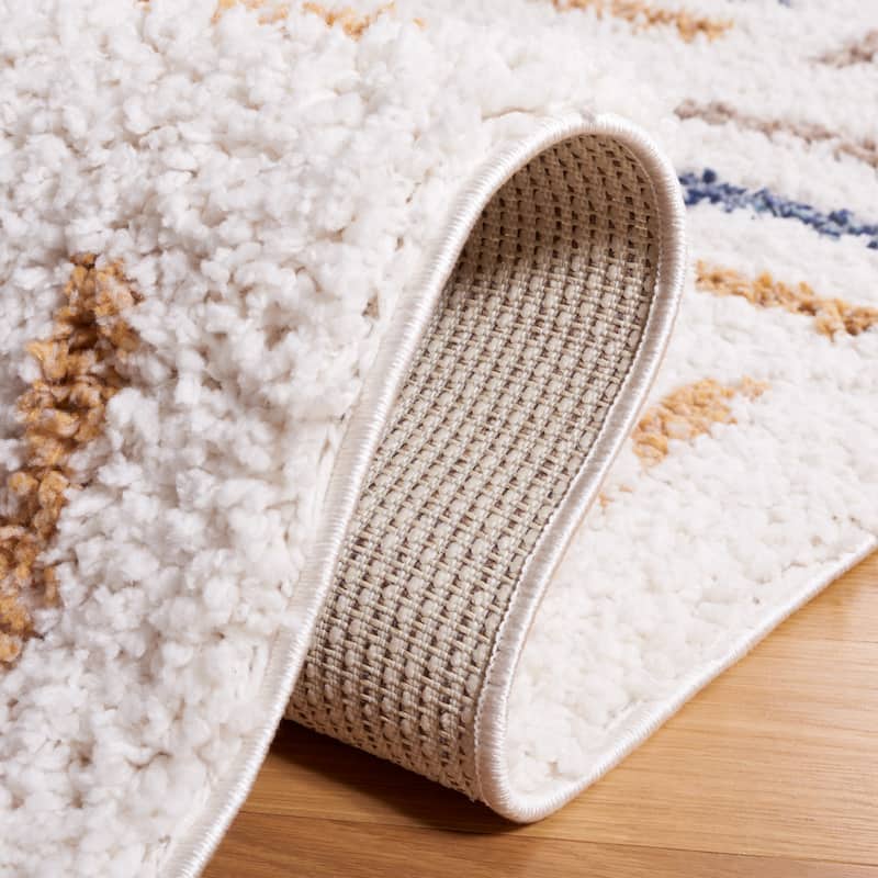 SAFAVIEH Calico Shag Tytti Geometric 1.5-inch Thick Rug
