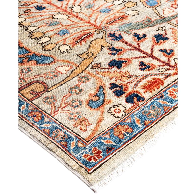 Serapi One-of-a-Kind Hand-Knotted Area Rug - Gray - 8' 0" x 9' 10"