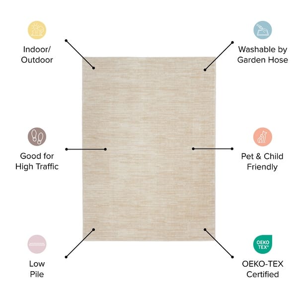 Nourison Essentials Solid Contemporary Indoor/Outdoor Area Rug