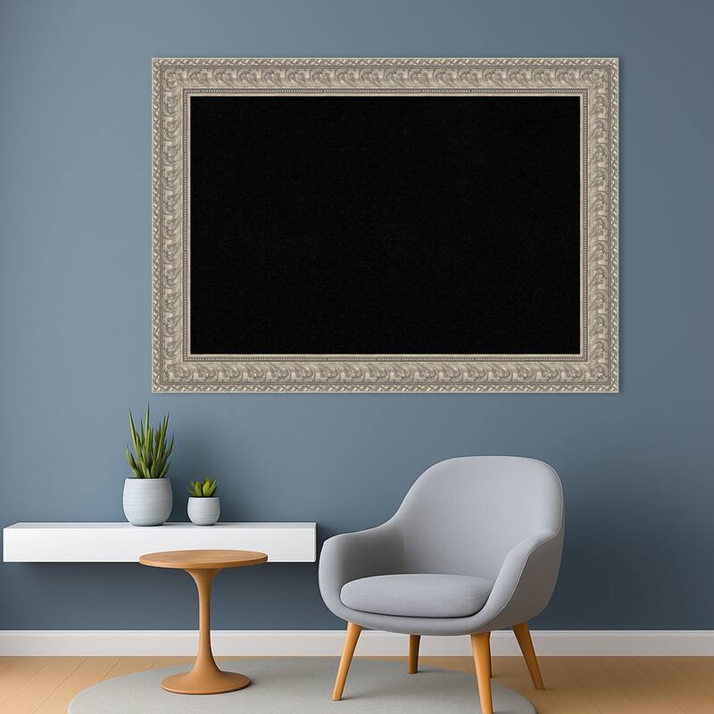 Sydney Silver Framed Cork Board - Bulletin Board, Organization Board, Pin Board