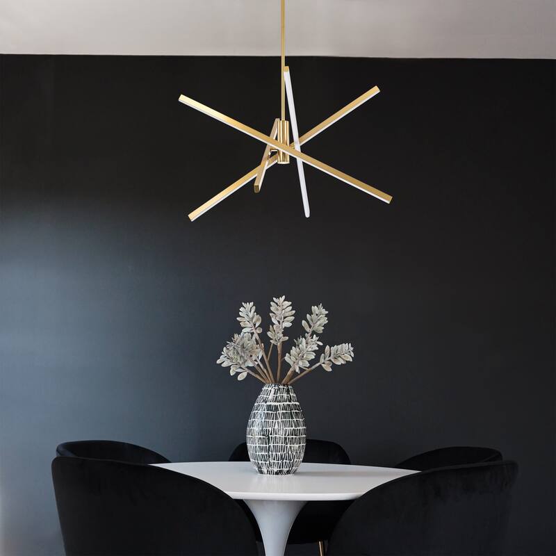 C Cattleya 4-Light Sputnik LED Chandelier Hanging Pendant Light