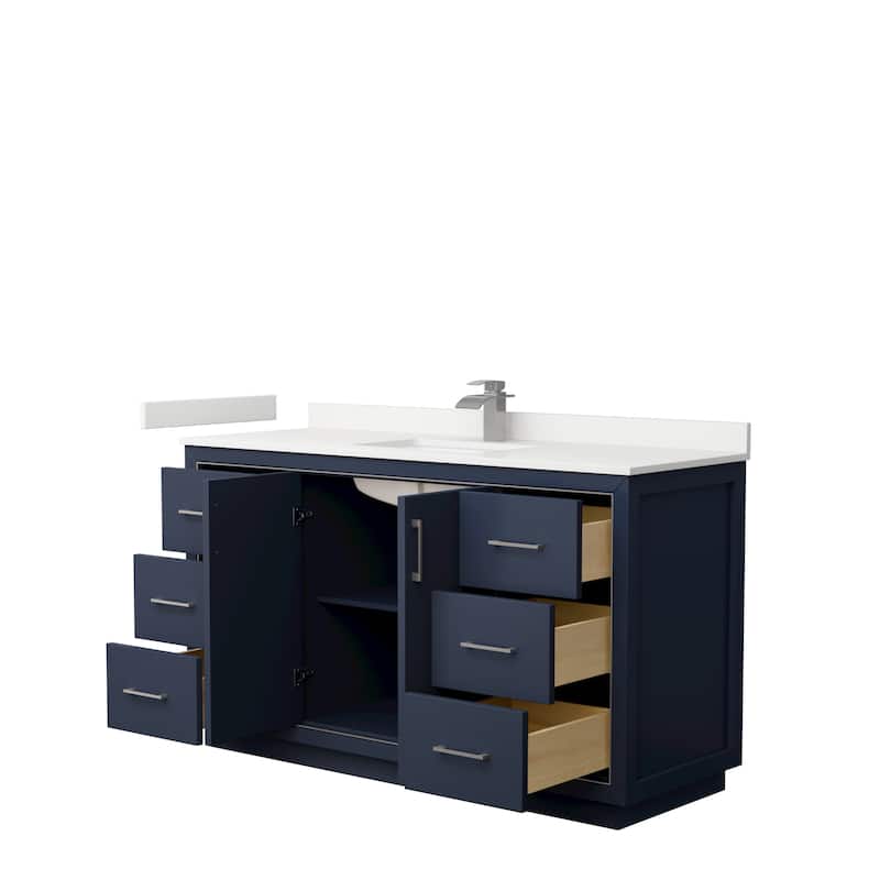 Icon 60-inch Single Vanity, Quartz Top