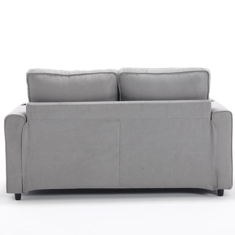 3-in-1 Upholstered Futon Sofa Convertible Floor Sofa bed
