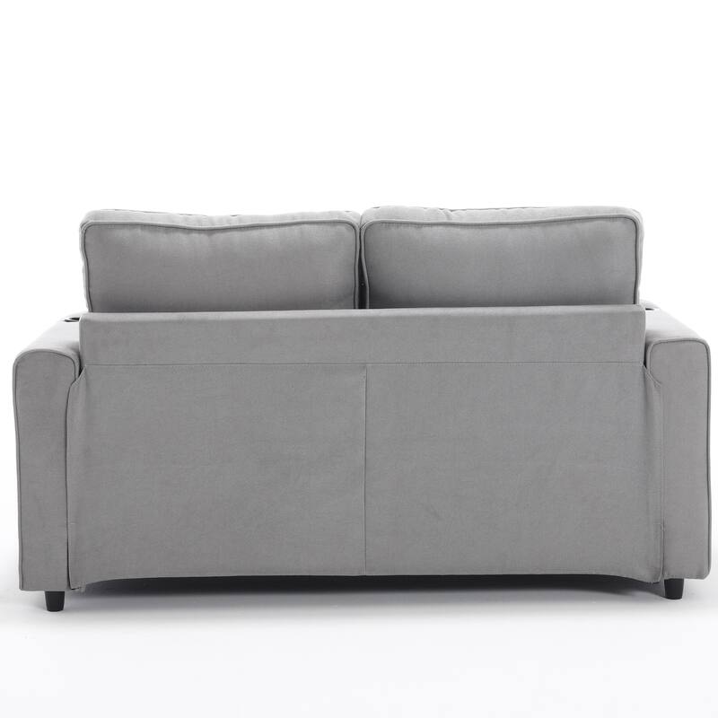 Versatile 3-in-1 Upholstered Futon Sofa Bed with Pull Out Sleeper and Multiple Functionalities