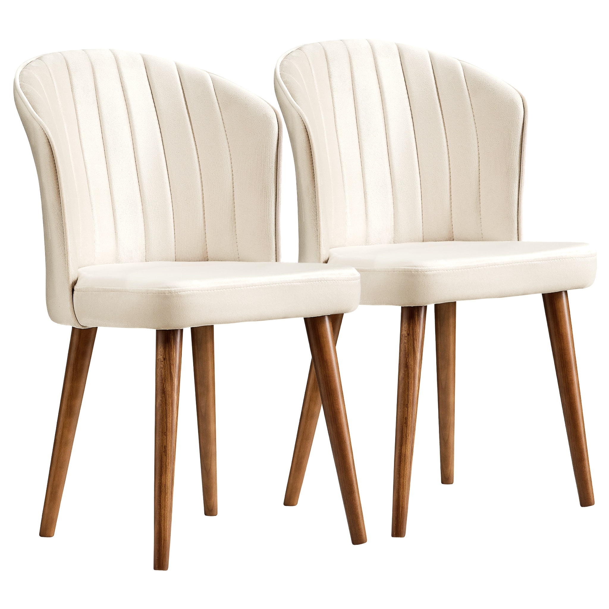 Roswell Mid-Century Modern Velvet Dining Chair (Set of 2) On