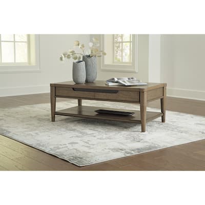 Signature Design by Ashley Roanhowe Brown Coffee Table - 50"W x 26"D x 19"H