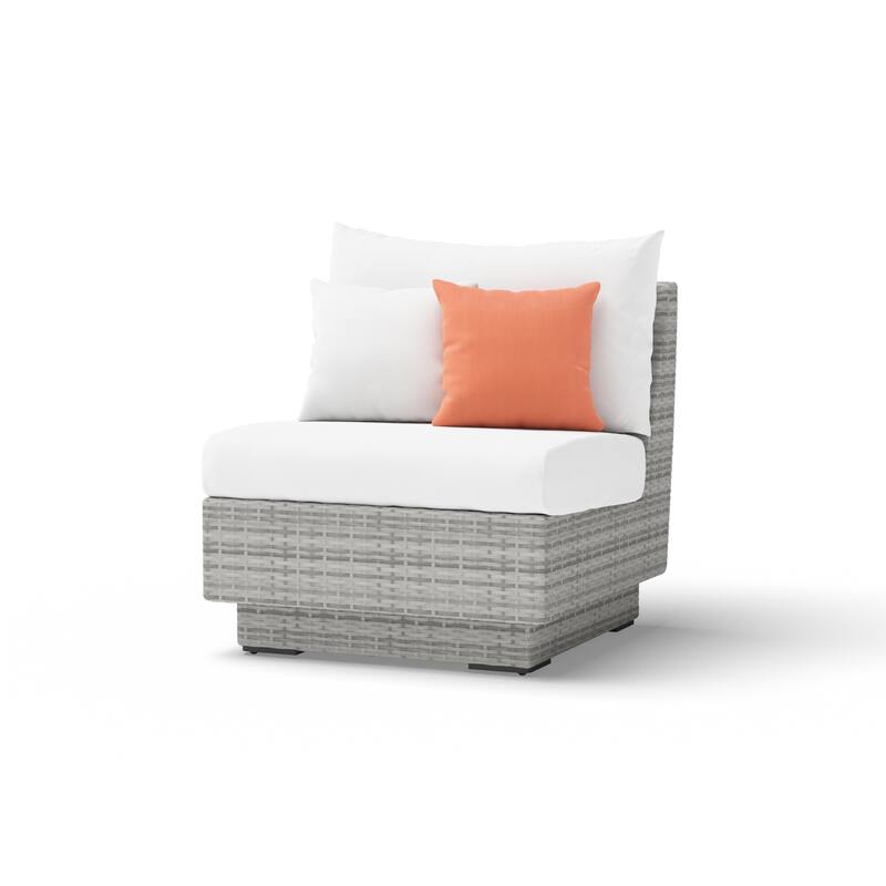 Cannes 9 Piece Sunbrella Outdoor Patio Sectional & Table
