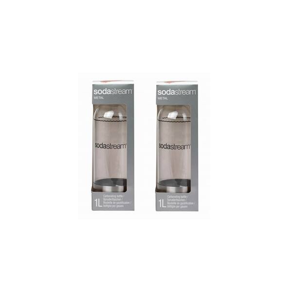 SodaStream Stainless Steel Source 1 Liter Carbonating Bottles Hand