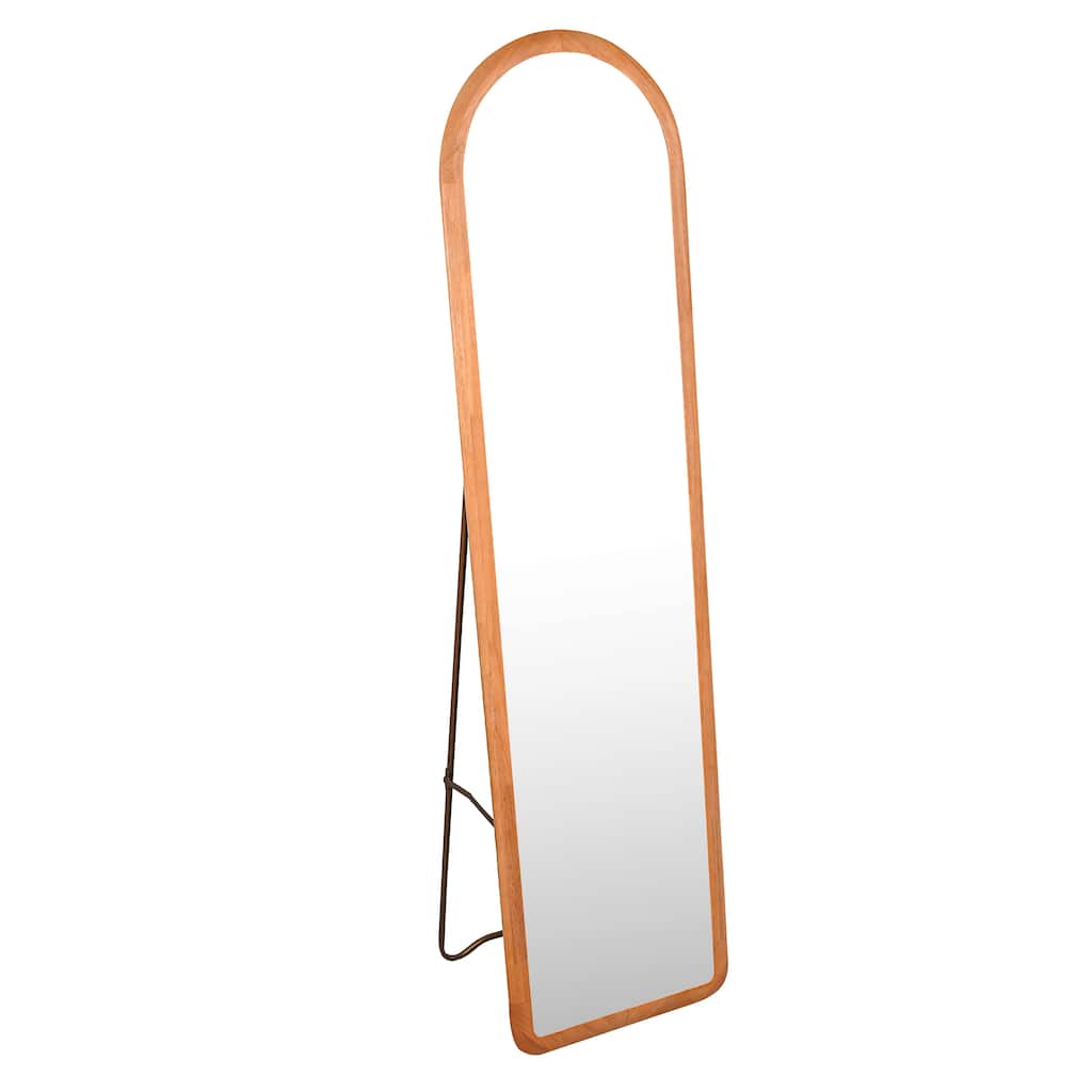 COZAYH Full Length Floor Mirror with Solid Wood Frame, Arched Top Dressing Mirror, Standing, Hanging or Leaning
