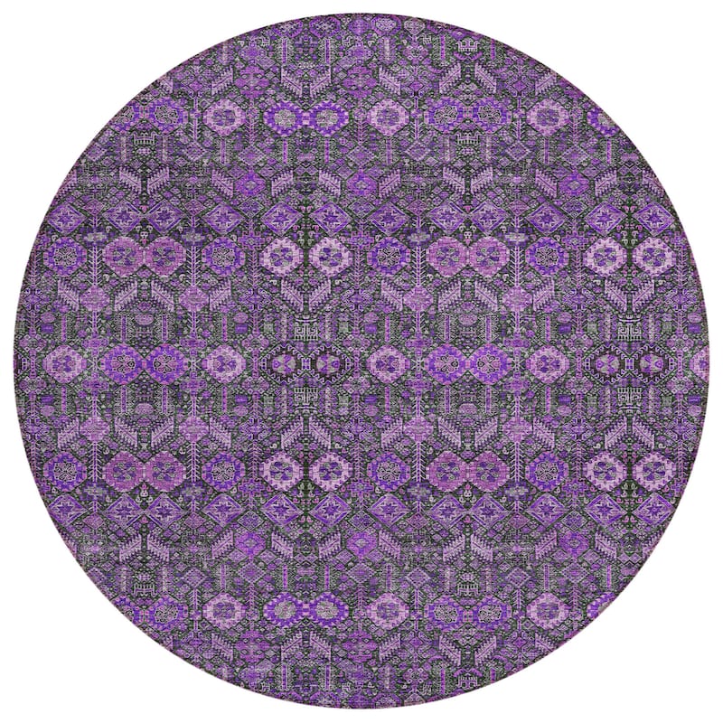 Nax Lush Floral Weather Resistant Classic Meets Modern Outdoor Rug