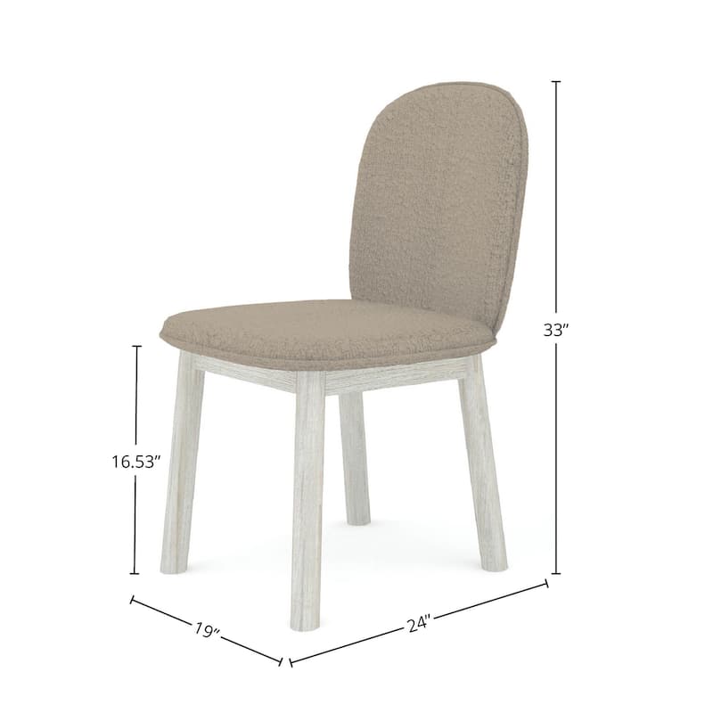 Willow Upholstered Acacia Dining Chair (Set of 2)
