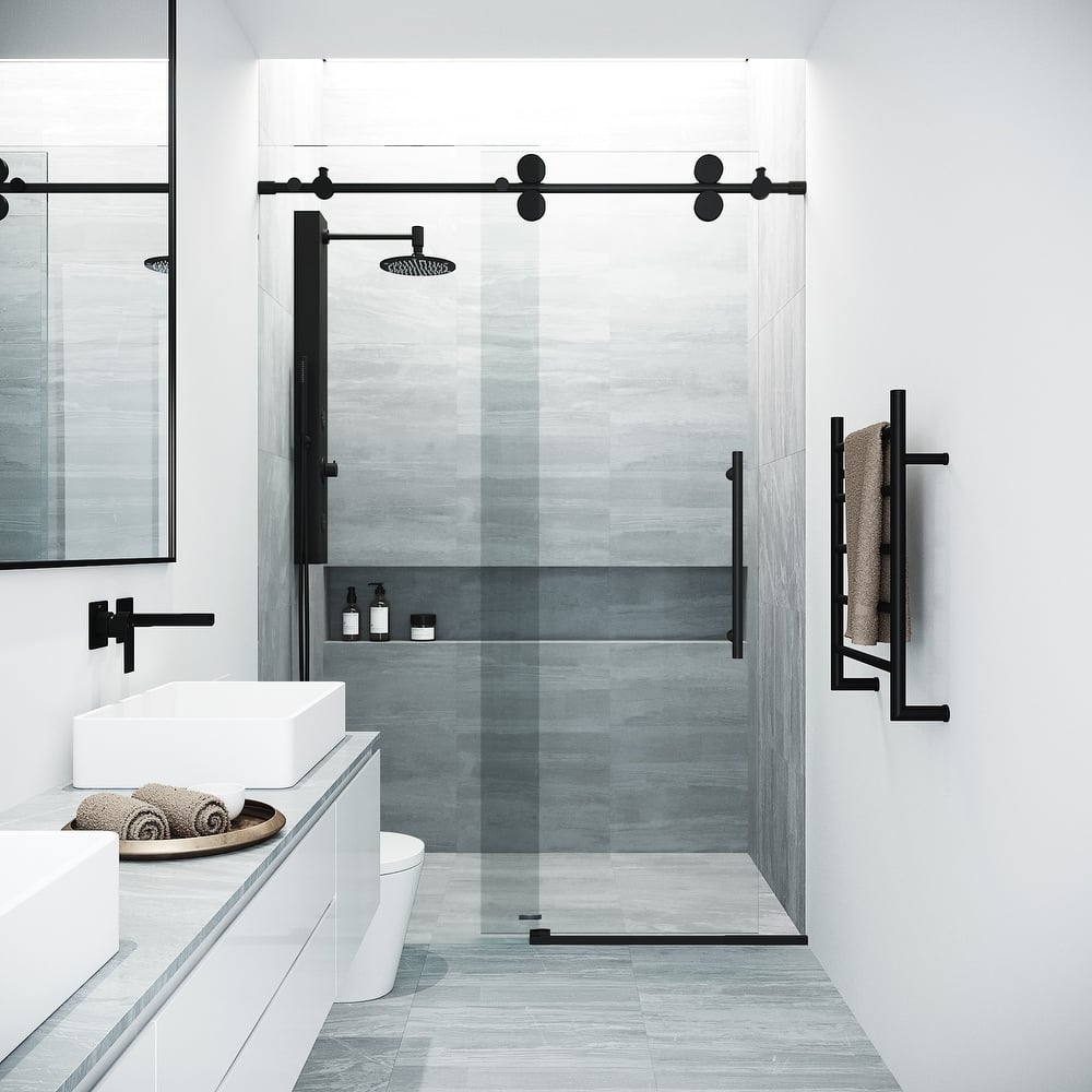 VIGO Elan Frameless Sliding Shower Door