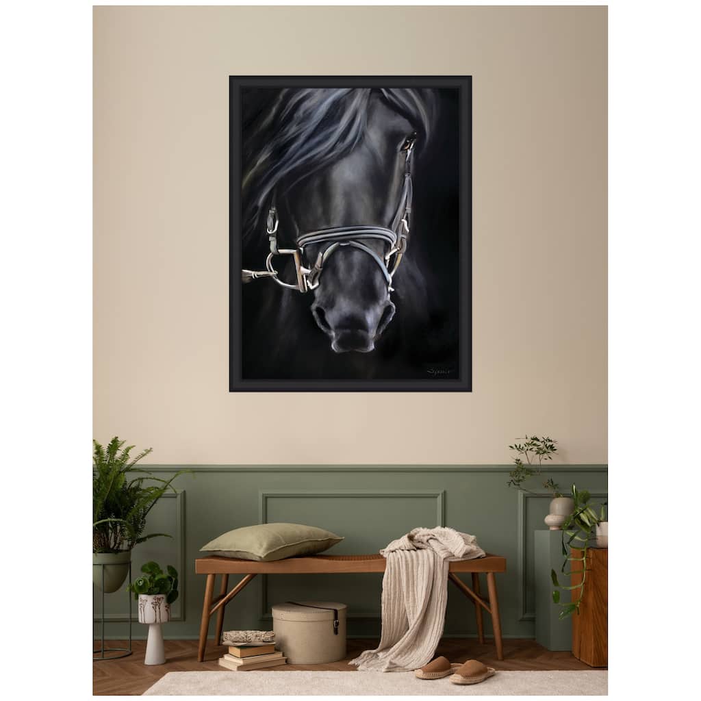 Kate and Laurel Ebony Splendor by Mary Sparrow Framed Wall Art Print