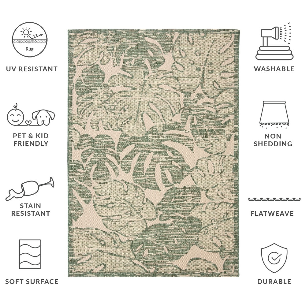 SAFAVIEH Courtyard Gerdhild Indoor /Outdoor Waterproof Patio Backyard Rug