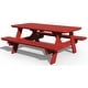 preview thumbnail 29 of 34, Poly Lumber 3' x 6' Picnic Table Cardinal Red