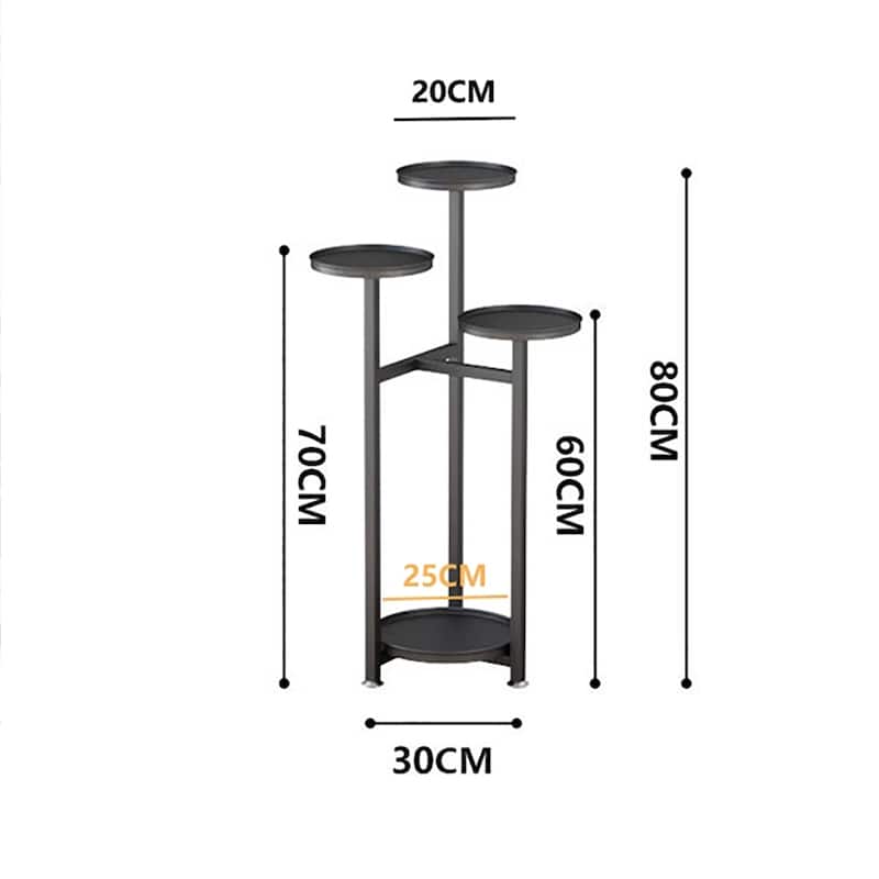 Plant Shelving Flower Pot Holder, with Anti-Slip Feet