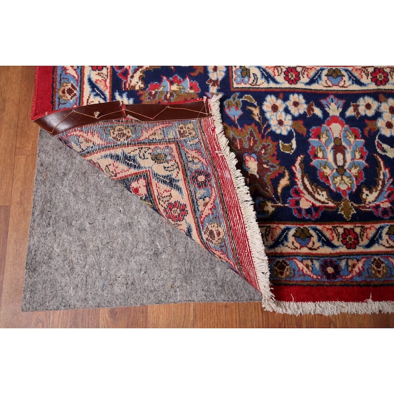 Traditional Najafabad Large Vintage Persian Rug Handmade Wool Carpet - 9'6" x 14'4"