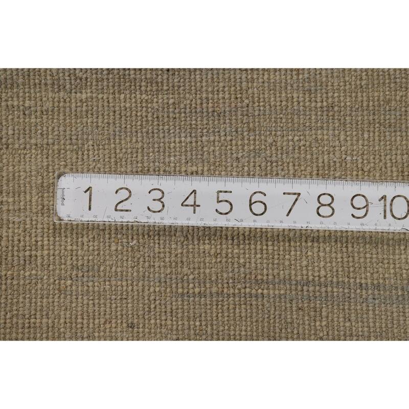 Hand Knotted Oriental 100% Wool Carpet Modern Modern Brown Gabbeh Runner Rug - 9' 9'' X 3' 2''