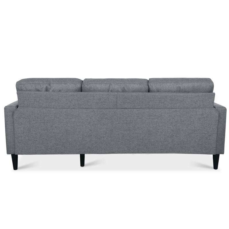 74.8" Fabric Sofa with Storage and Solid Wood Frame, 660lb Capacity