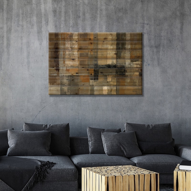 One Way Street Print On Wood by Silvia Vassileva - Multi-Color