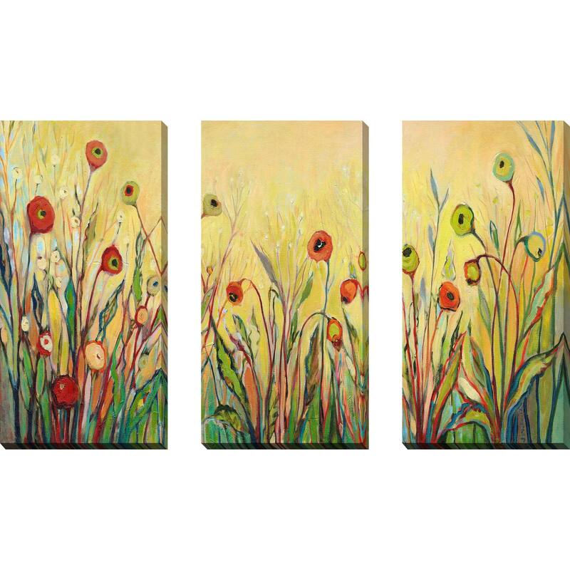 "Summer Poppies" by Jennifer Lommers 3 Piece Set on Canvas