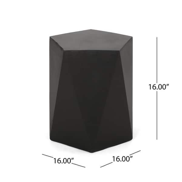 dimension image slide 1 of 2, Apollo Outdoor Modern Side Table by Christopher Knight Home