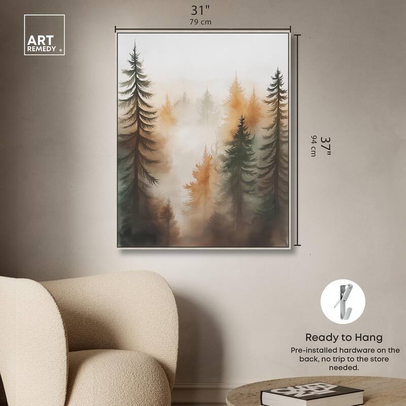 Misty Pines II Canvas by Art Remedy