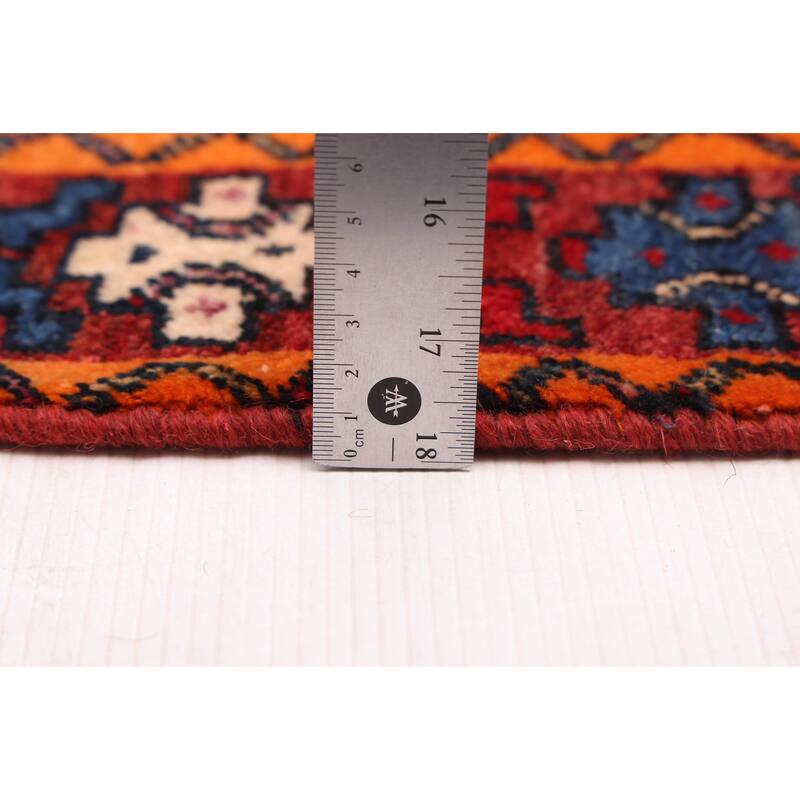 ECARPETGALLERY Hand-knotted Melis Red Wool Rug - 4'9 x 6'6