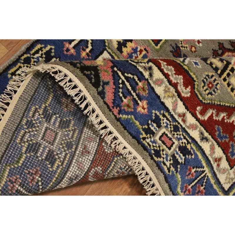 Hand Knotted Oriental 100% Wool Carpet Traditional Geometric Beige & Ivories Kazak Area Rug - 5' 10'' X 4' 0''