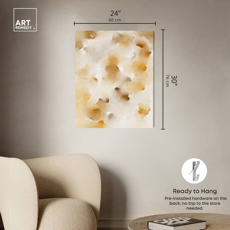 Art Remedy Pearls And Amber Gallery Wrapped Watercolor Boho Abstracts