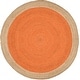 preview thumbnail 38 of 125, SAFAVIEH Handmade Natural Fiber Charlyne Bordered Round Jute Rug 10' Round - Orange/Natural - Round