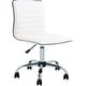preview thumbnail 1 of 4, Carson Carrington Olafsvik Swivel Mid Back Armless Ribbed Task Leather White Upholstery Office Chair