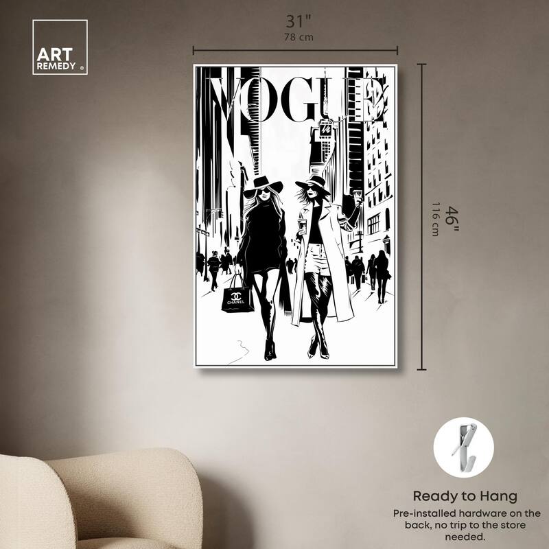 Shopping Gals Cover Canvas by Art Remedy