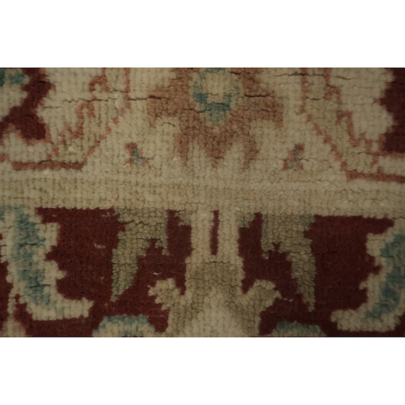 Hand Knotted Oriental 100% Wool Carpet Traditional All-Over Oranges & Rust Ziegler Area Rug - 3' 1'' X 1' 11''