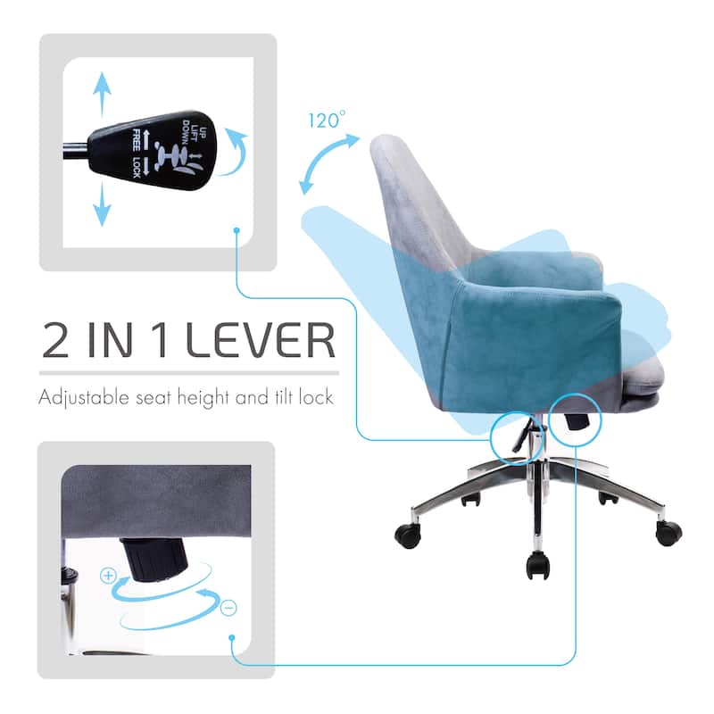 Porthos Home Nadea Adjustable Office Chair, Microfiber Upholstery