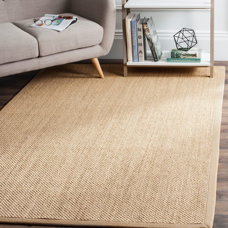SAFAVIEH Natural Fiber Venus Casual Border Sisal Rug - 9' x 12' - Maize/Linen