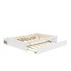preview thumbnail 12 of 15, Simple Platform Bed Full Size Wood Bed Frame with Twin Trundle and 2 Drawers Suit for Kids Bedroom, No Box Spring Needed White
