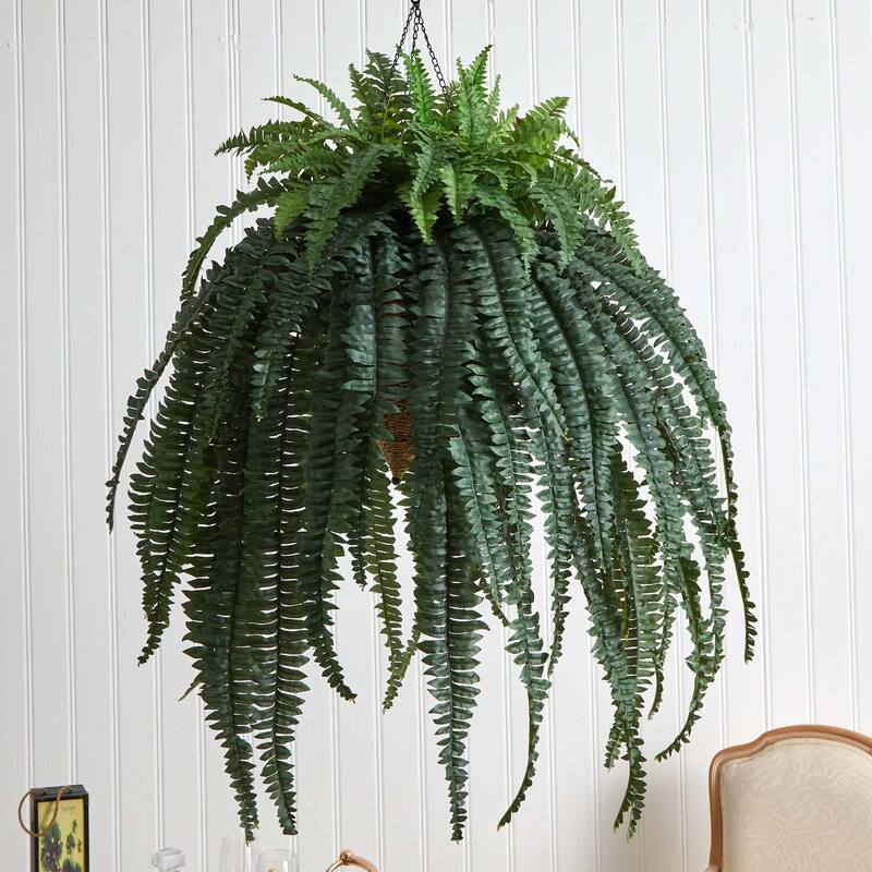 Charm Fern Artificial Plant - 50In. Hanging Greenery for Home Decor - Green