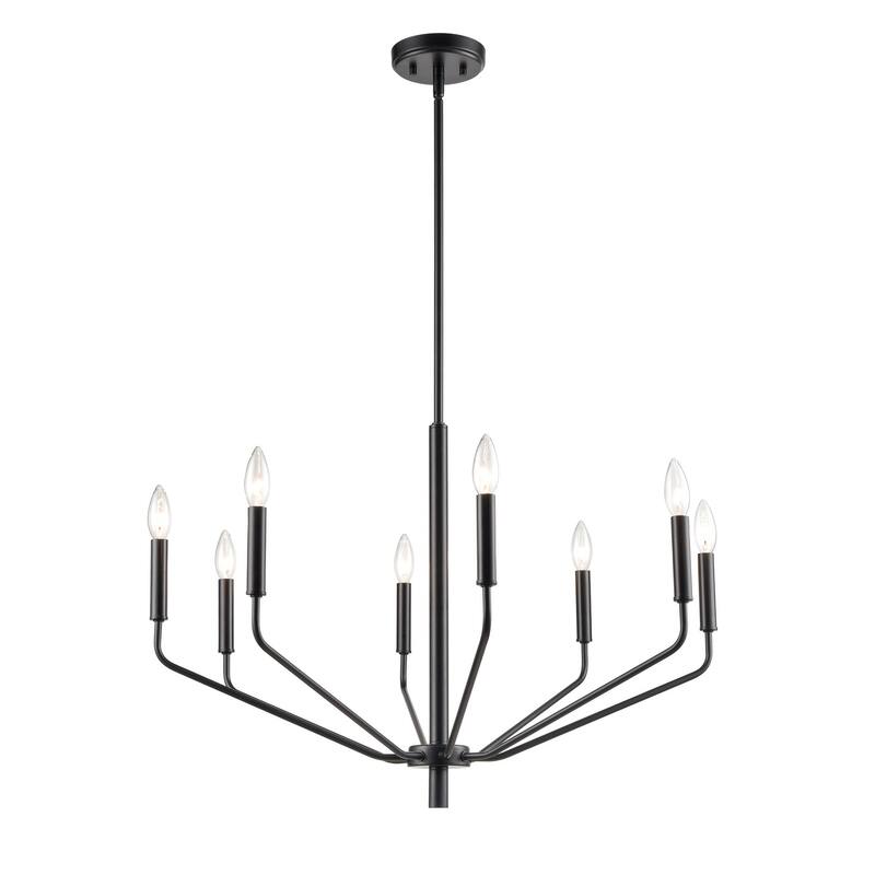 Millennium Lighting Laurell 6-8 Light Chandelier Ceiling Light in Modern Gold or Matte Black Finish