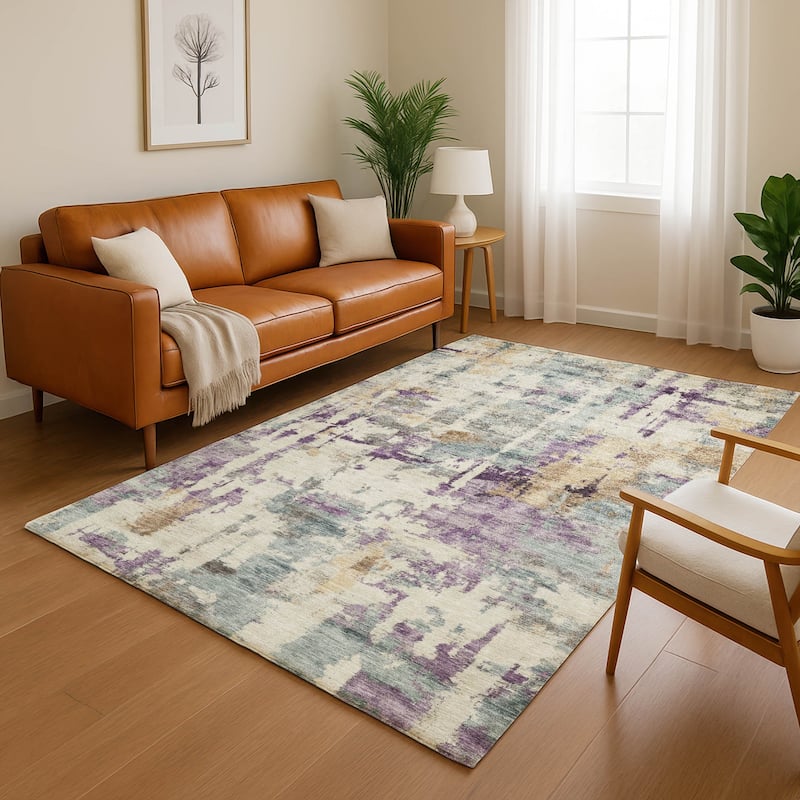 Premium Washable Super Soft Modern Casual Mayfield Rug - Linen - 2'6" x 3'10"