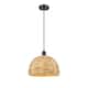 Option Matte Black / Natural Rattan