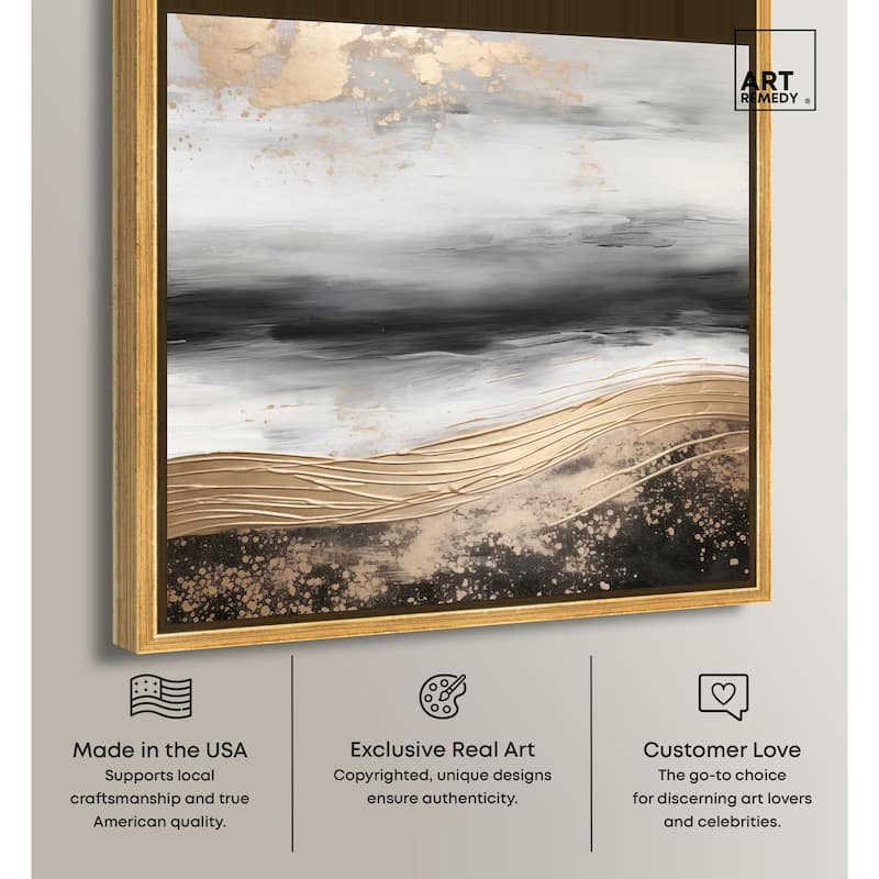 Moonlit Gold Canvas by Art Remedy